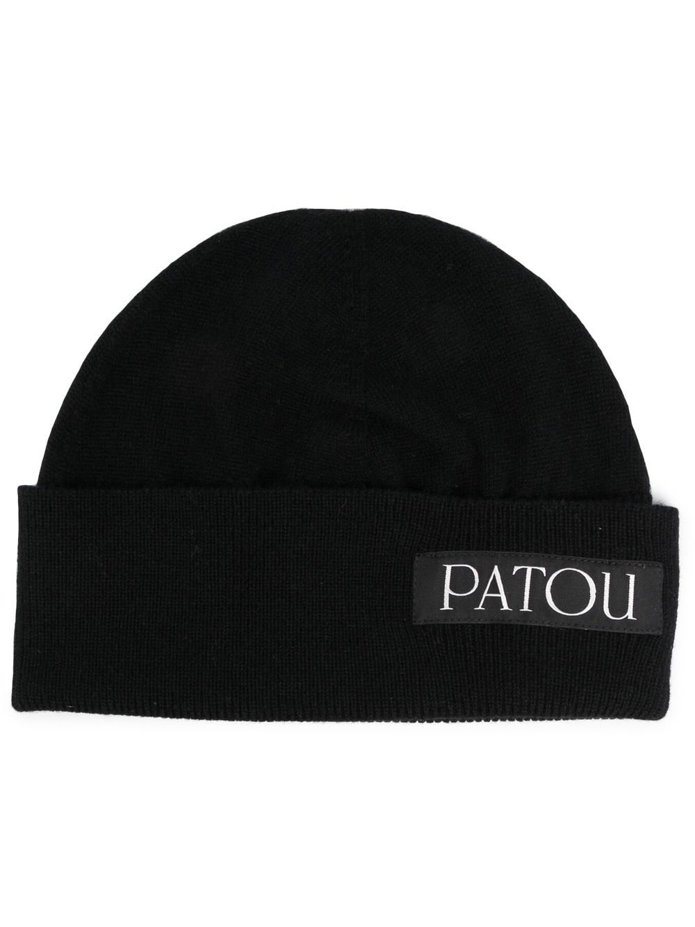 Patou logo-patch wool beanie - Black von Patou