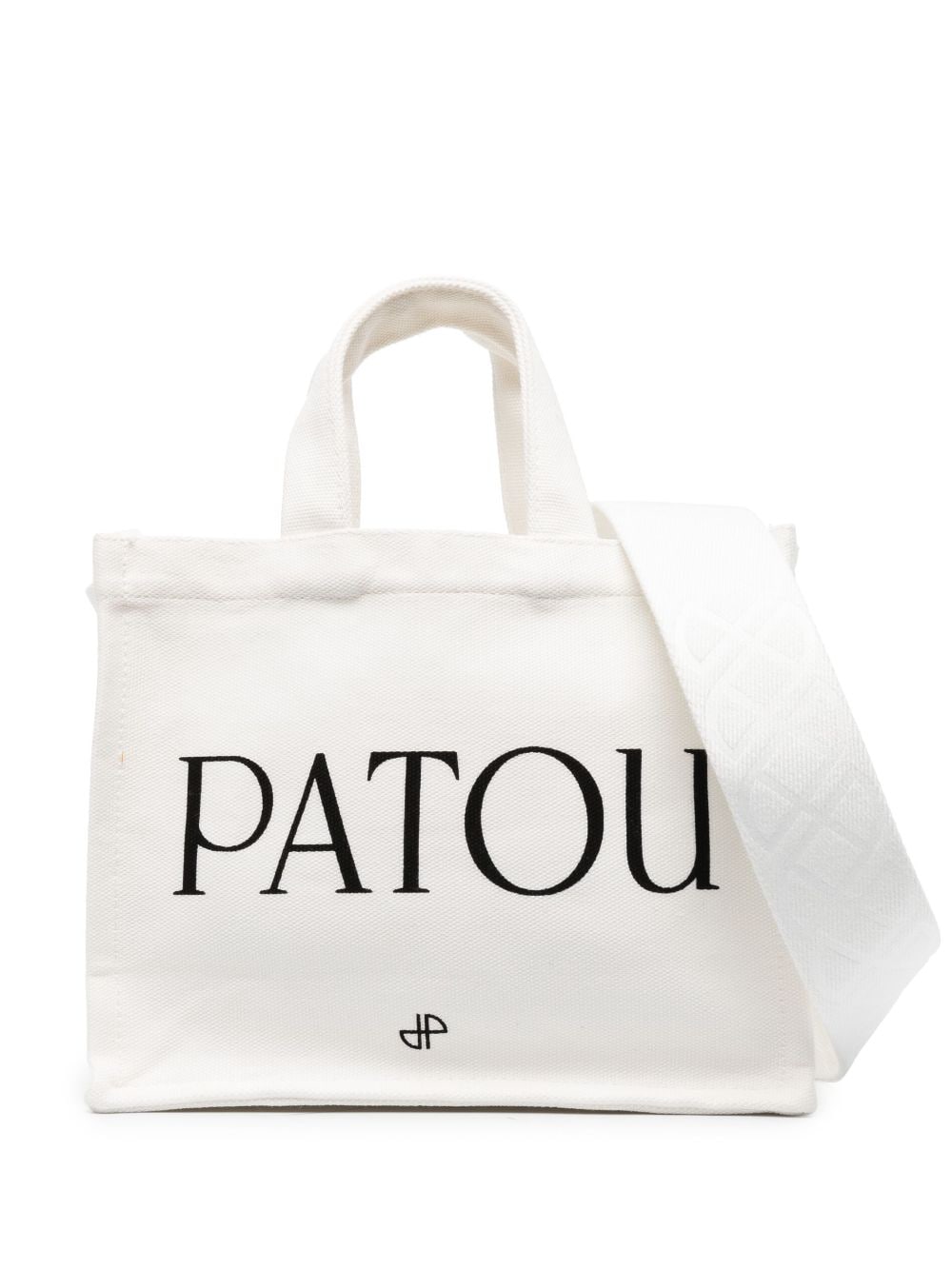 Patou small Patou canvas tote bag - White von Patou