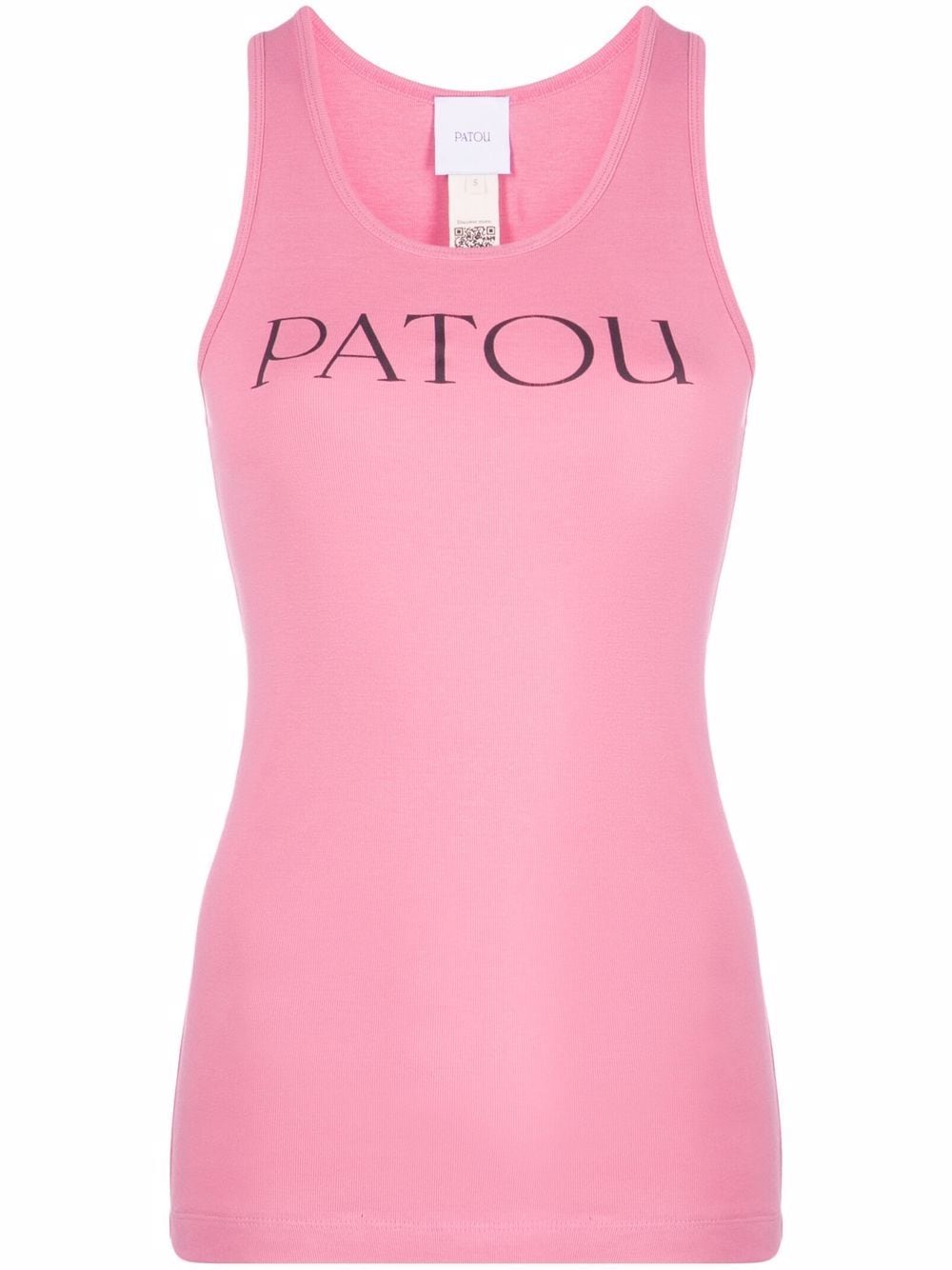 Patou logo-print cotton vest top - Pink von Patou