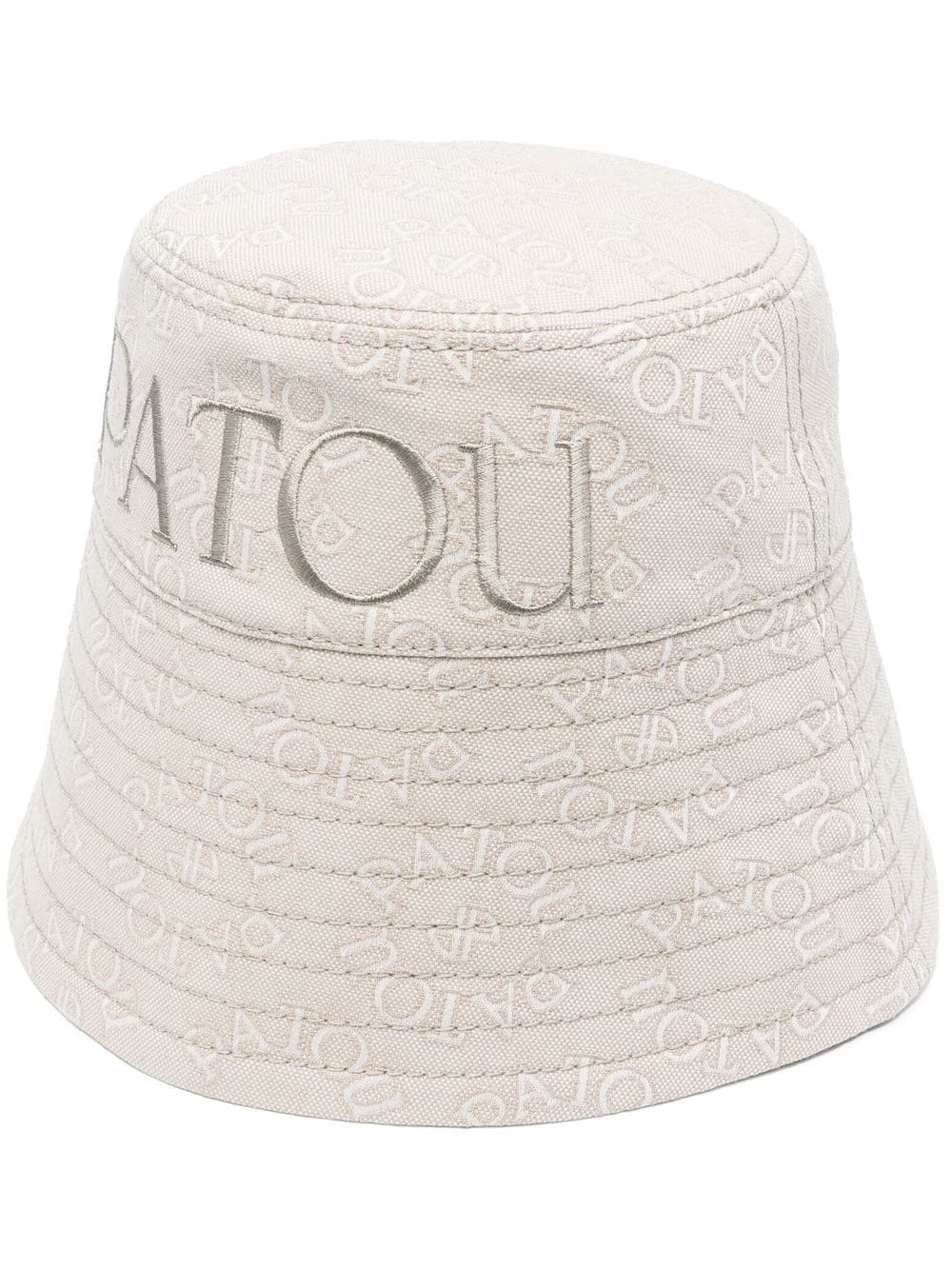 Patou logo-print embroidered bucket hat - Neutrals von Patou