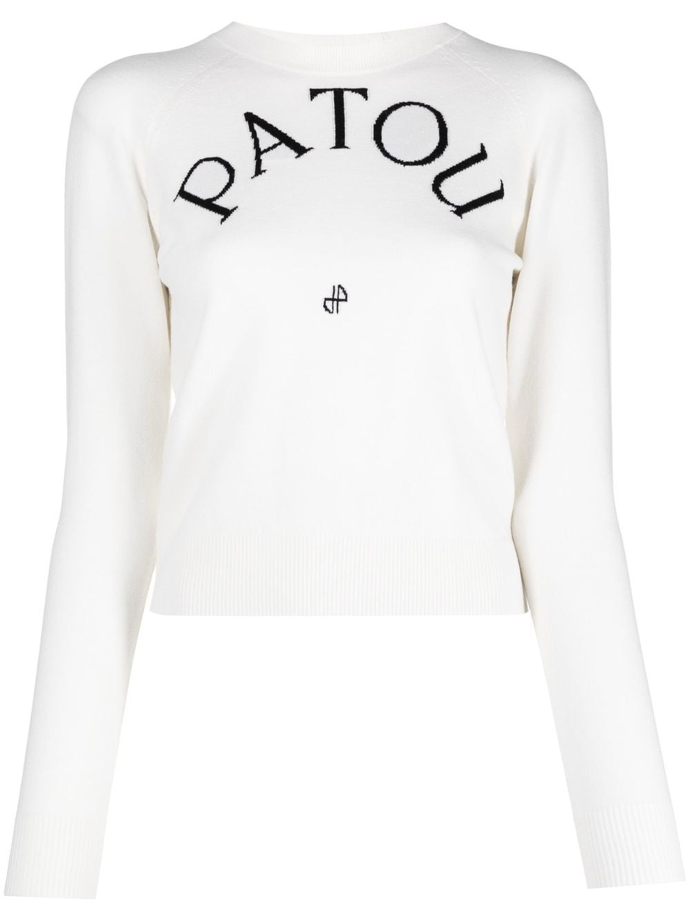 Patou logo-print wool-blend jumper - White von Patou