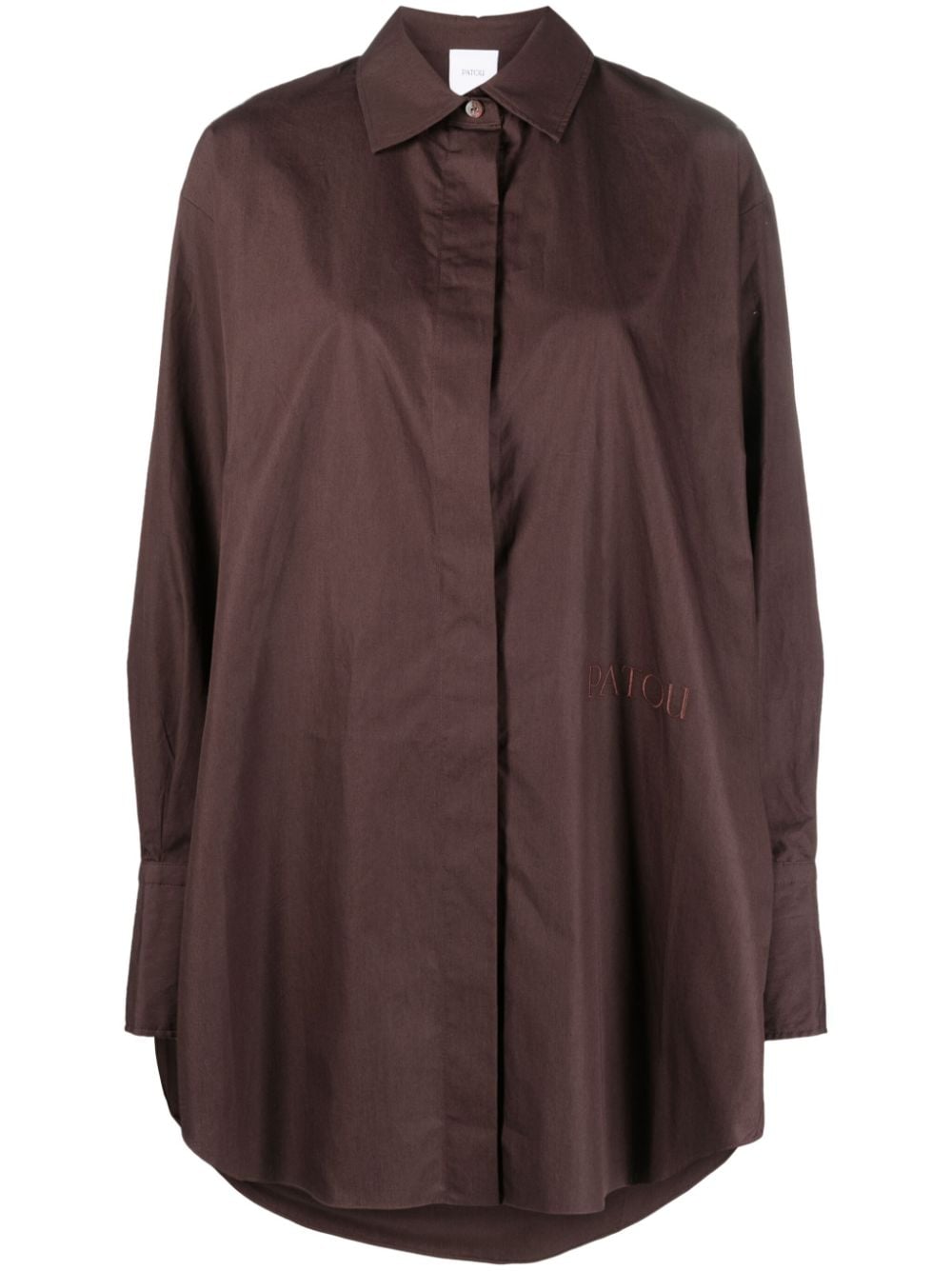 Patou long-sleeve shirt dress - Brown von Patou