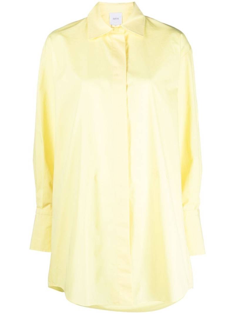 Patou long-sleeve shirt dress - Yellow von Patou