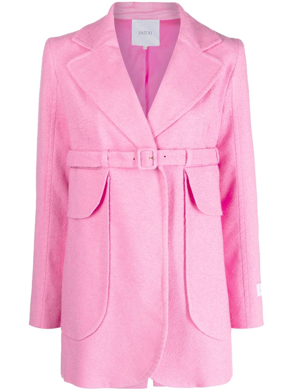 Patou maxi pocket single-breasted coat - Pink von Patou