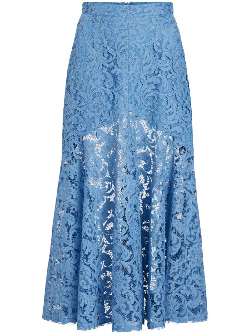 Patou mermaid lace midi skirt - Blue von Patou