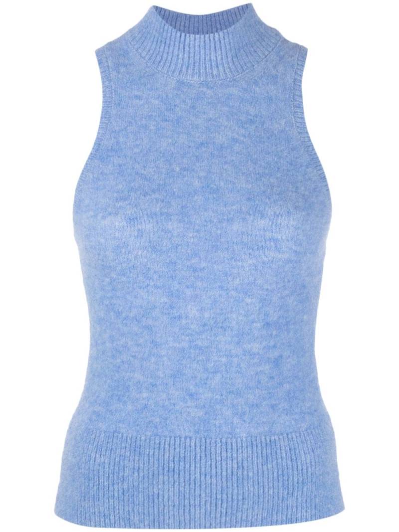 Patou mock-neck knitted top - Blue von Patou