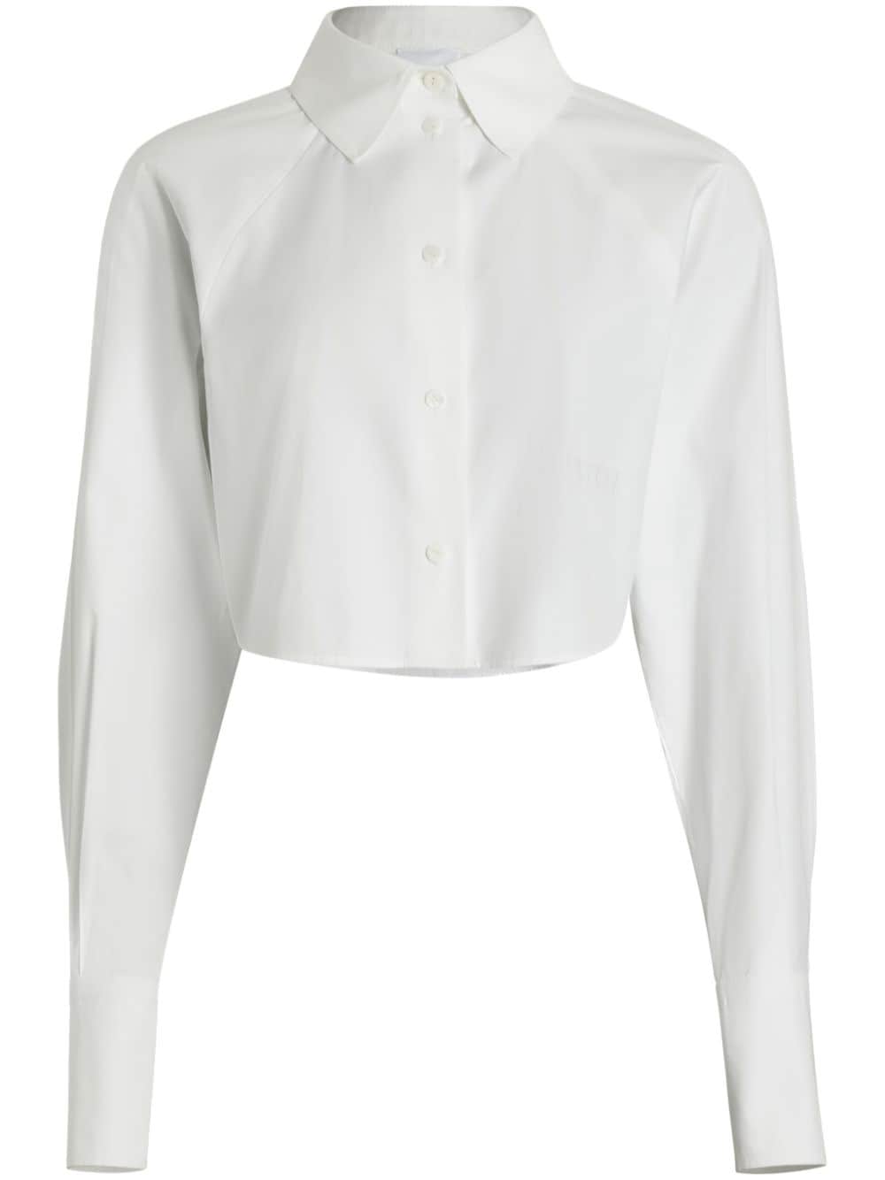 Patou organic-cotton cropped shirt - White von Patou