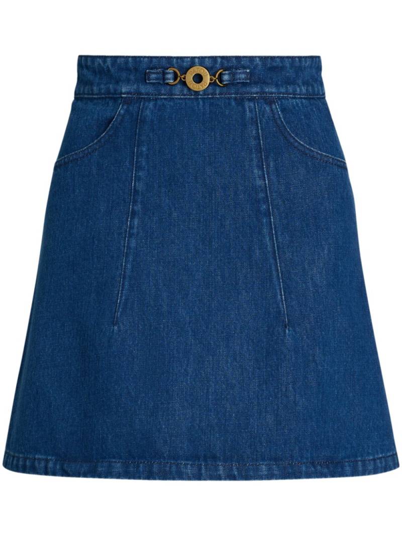 Patou organic-denim A-line mini skirt - Blue von Patou