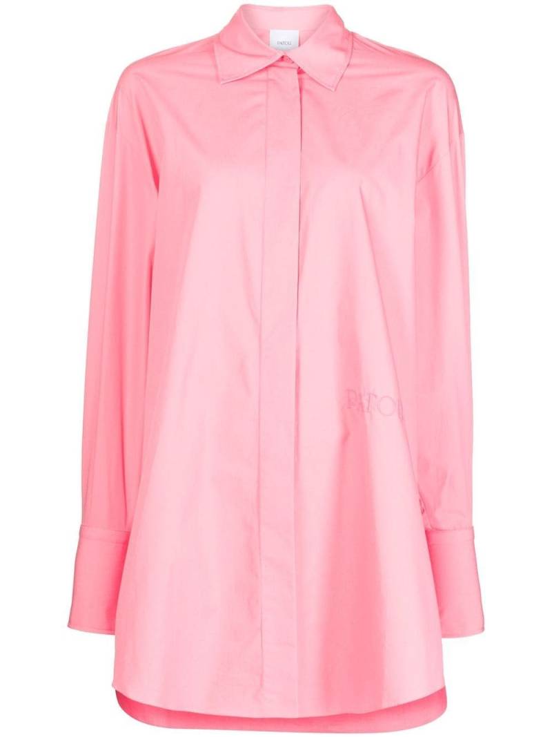 Patou oversize long-sleeve cotton shirt - Pink von Patou