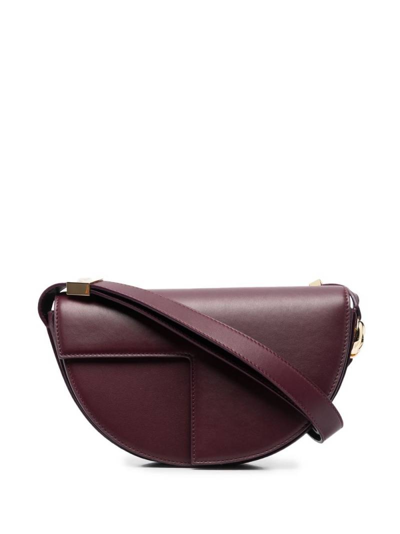 Patou panelled calf-leather shoulder bag - Purple von Patou