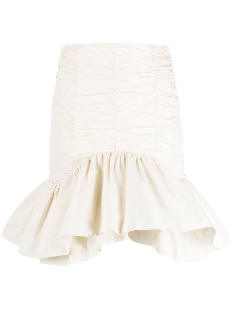 Patou peplum-hem high-waisted skirt - Neutrals von Patou