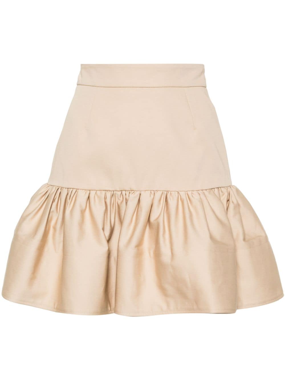 Patou ruffled cotton miniskirt - Neutrals von Patou