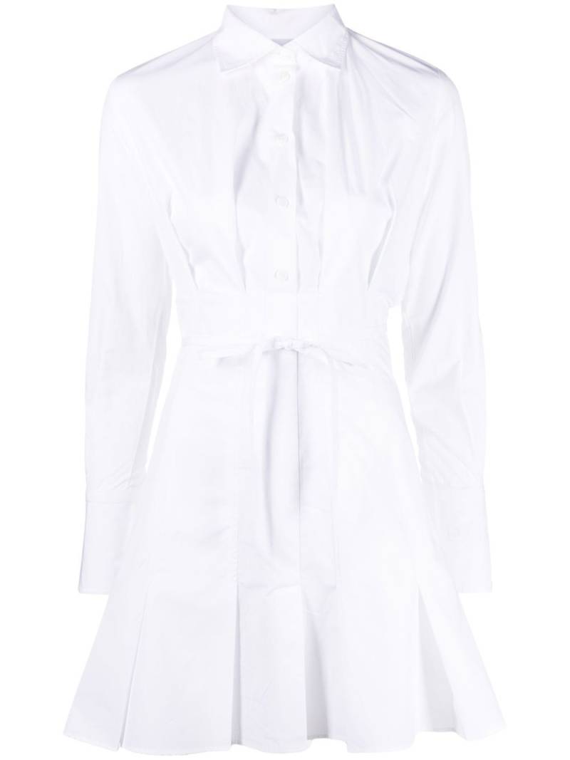 Patou pleat-detail mini shirtdress - White von Patou