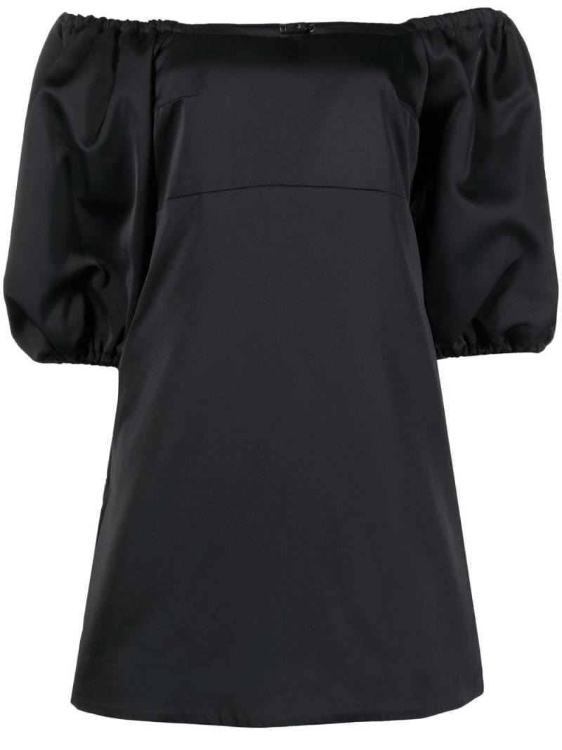 Patou puff-sleeve Bardot mini dress - Black von Patou