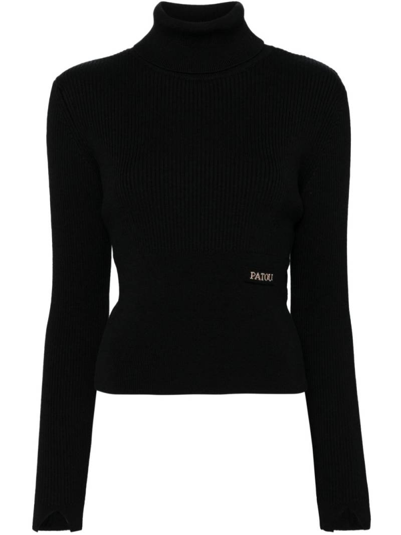 Patou ribbed roll-neck sweater - Black von Patou