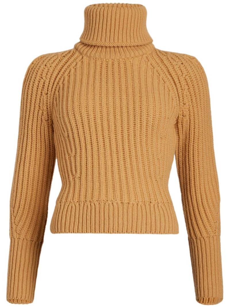 Patou ribbed roll-neck sweater - Neutrals von Patou