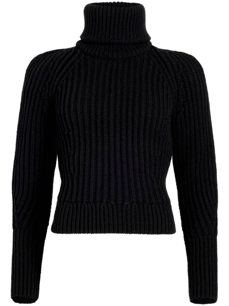 Patou ribbed roll-neck sweater - Black von Patou