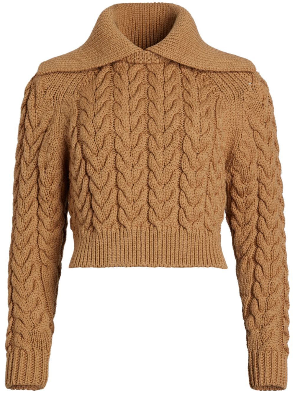 Patou sailor cable-knit sweater - Brown von Patou