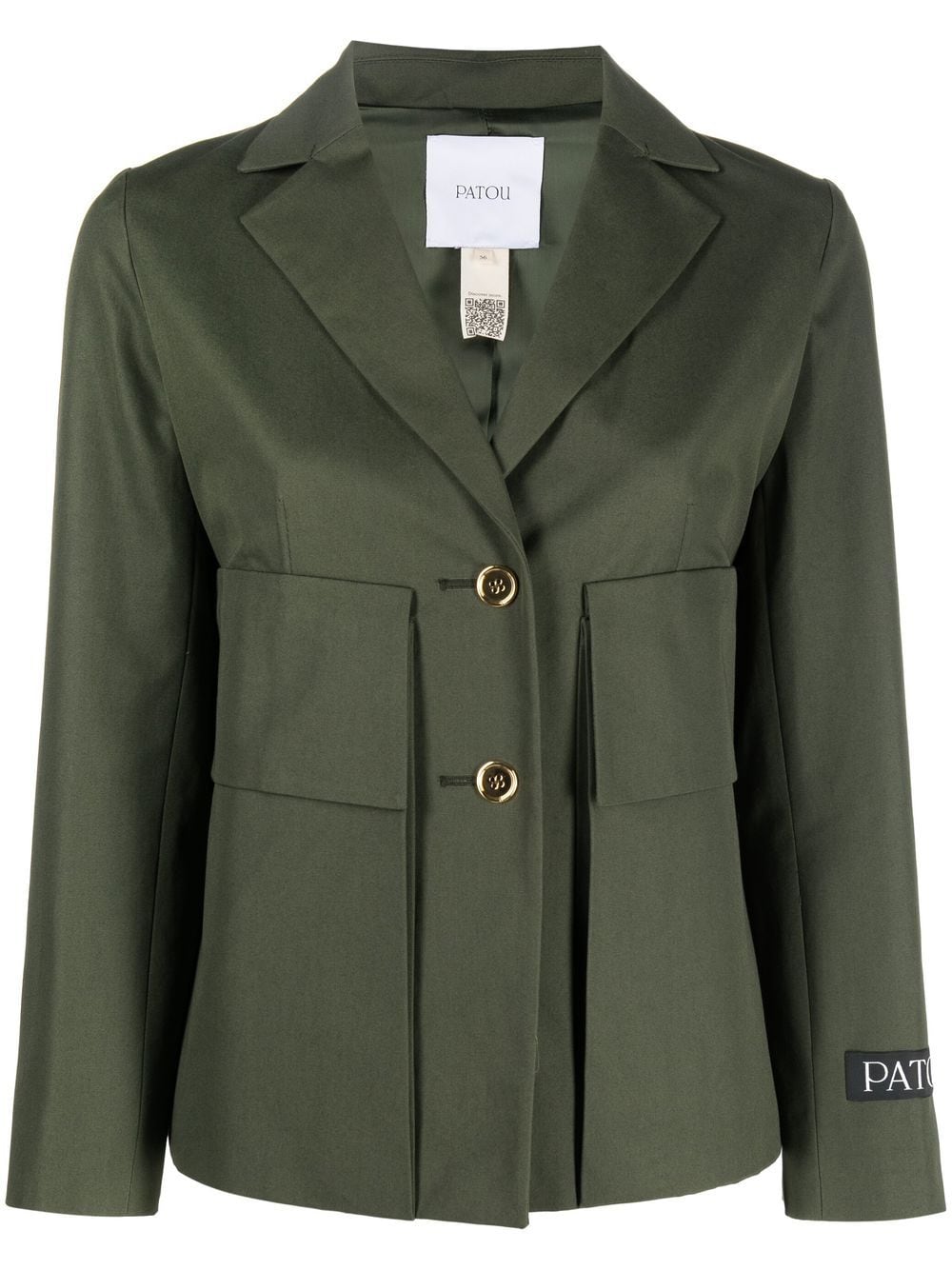 Patou single-breasted cotton blazer - Green von Patou