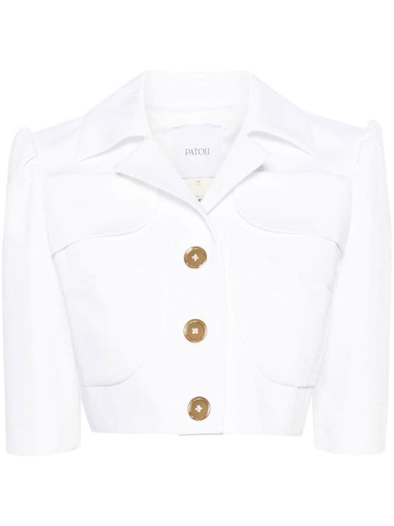 Patou single-breasted cropped blazer - White von Patou