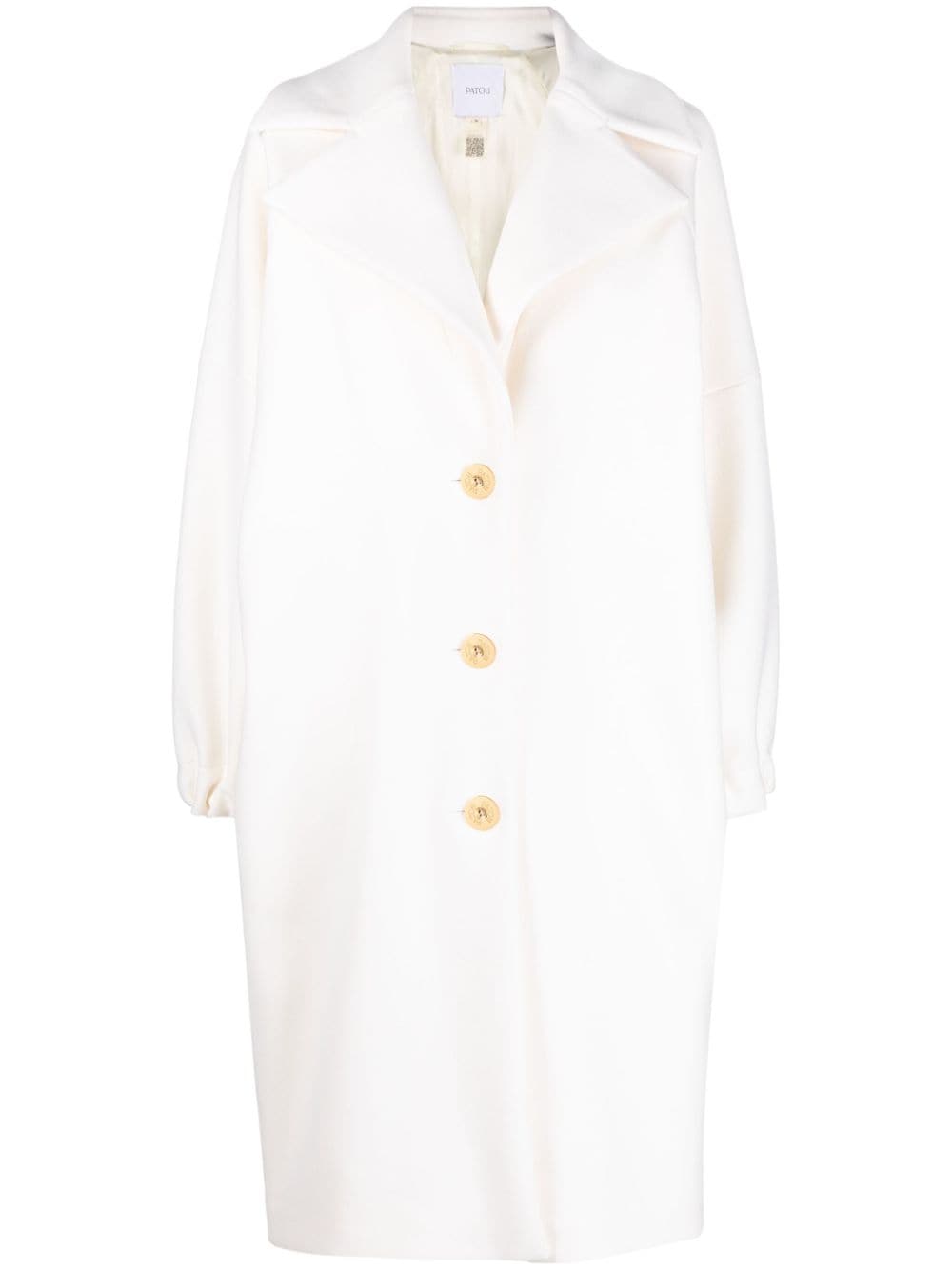 Patou single-breasted midi coat - White von Patou