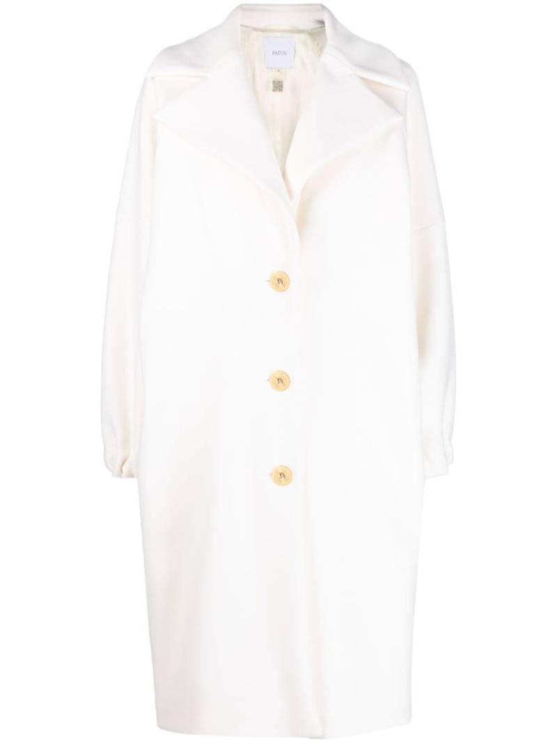 Patou single-breasted midi coat - White von Patou