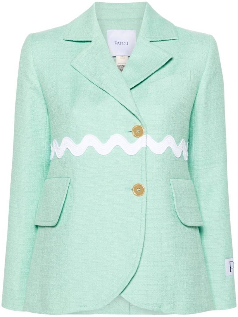 Patou Wave tweed blazer - Green von Patou