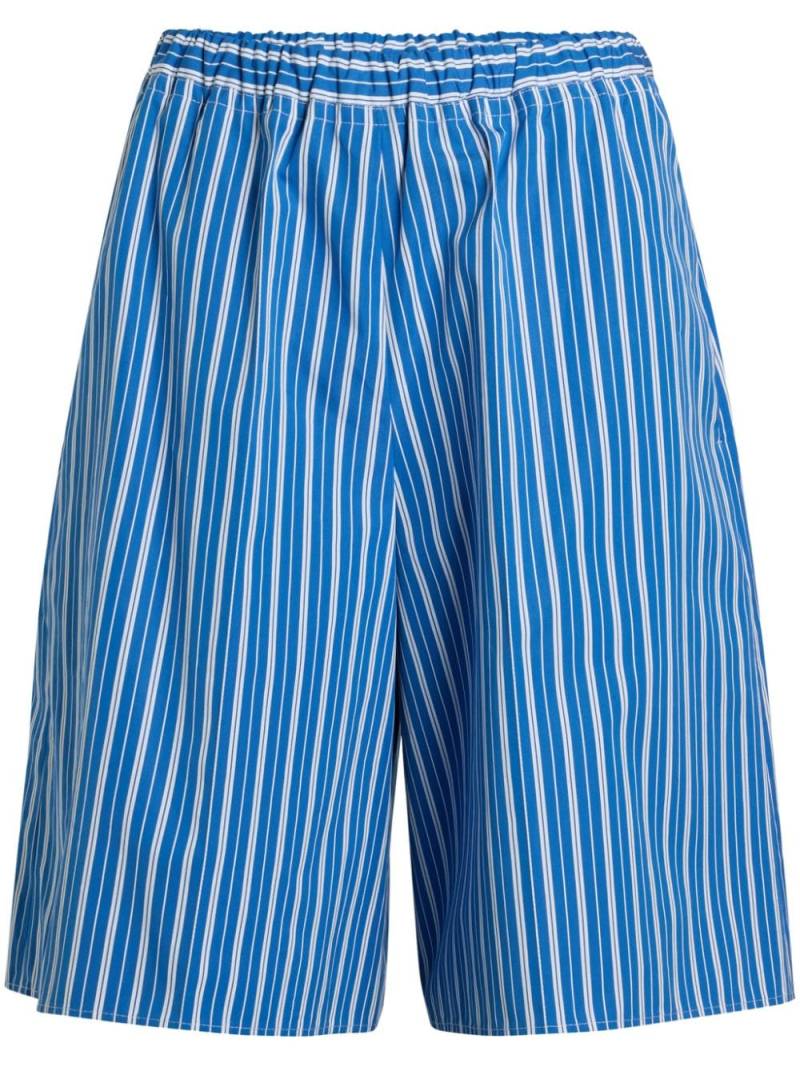 Patou striped wide-leg shorts - Blue von Patou