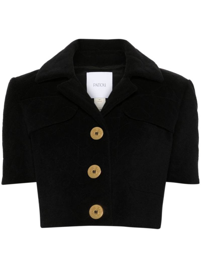 Patou terry-cloth cropped jacket - Black von Patou