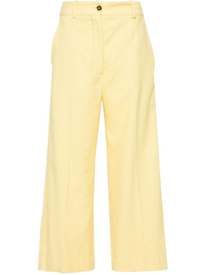 Patou towelling-finish straight-leg trousers - Yellow von Patou