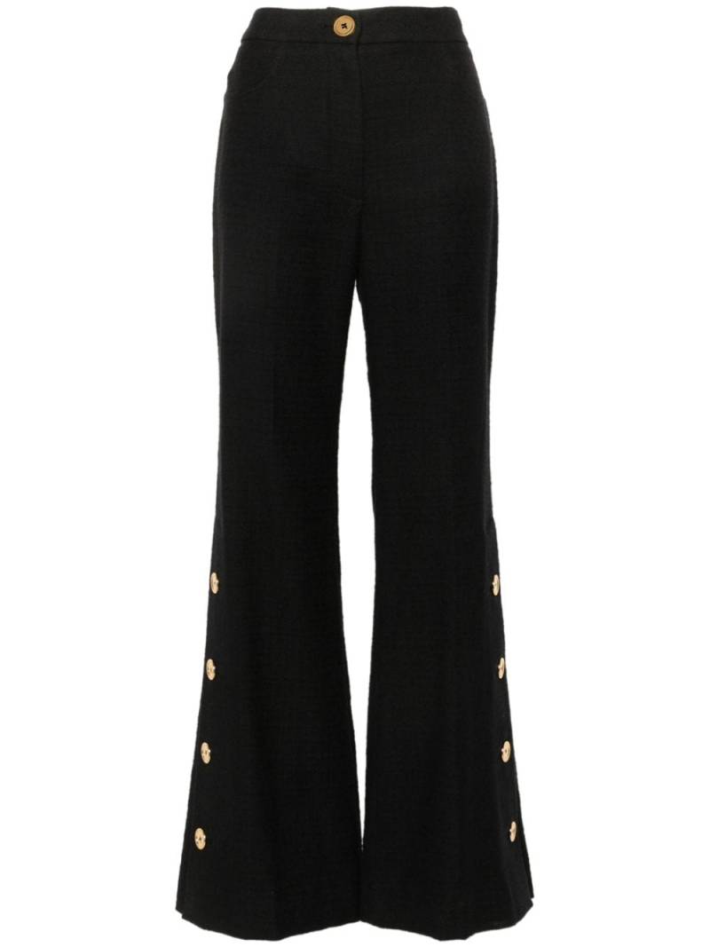 Patou tweed flared trousers - Black von Patou