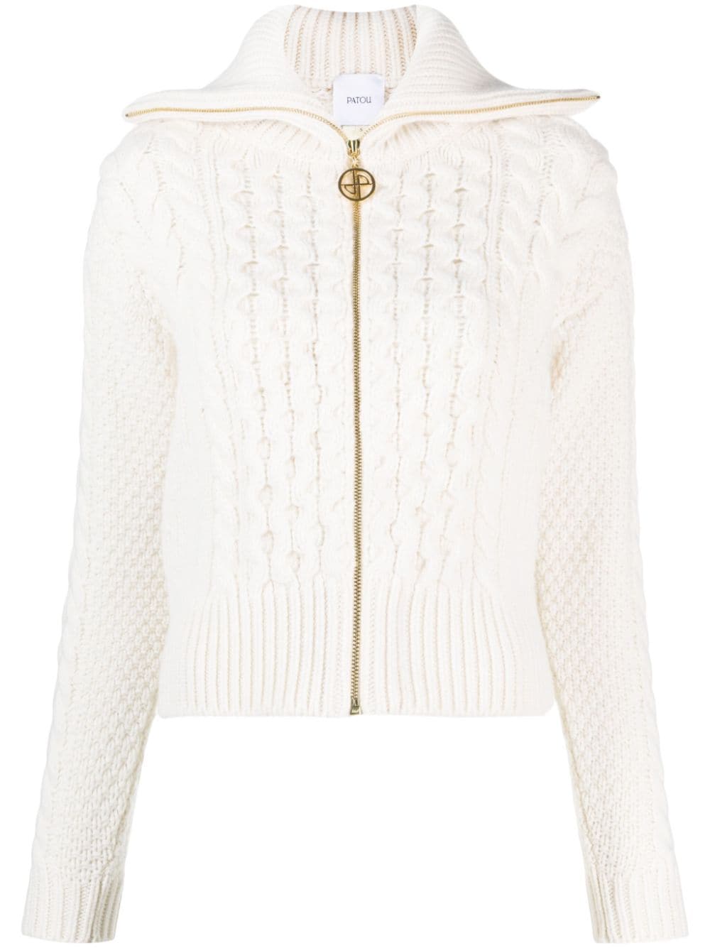 Patou zip-fastening knitted jumper - White von Patou