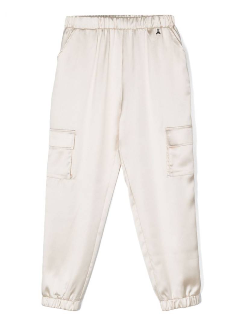 Patrizia Pepe girl satin cargo trousers - Neutrals von Patrizia Pepe girl