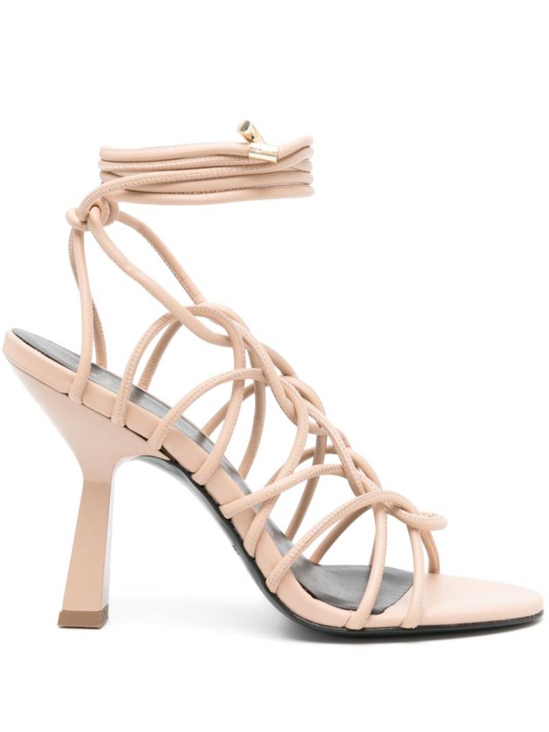 Patrizia Pepe 100mm lace-up sandals - Neutrals von Patrizia Pepe