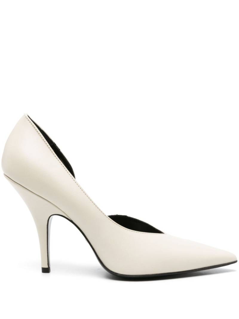 Patrizia Pepe 100mm pointed-toe leather pumps - Neutrals von Patrizia Pepe