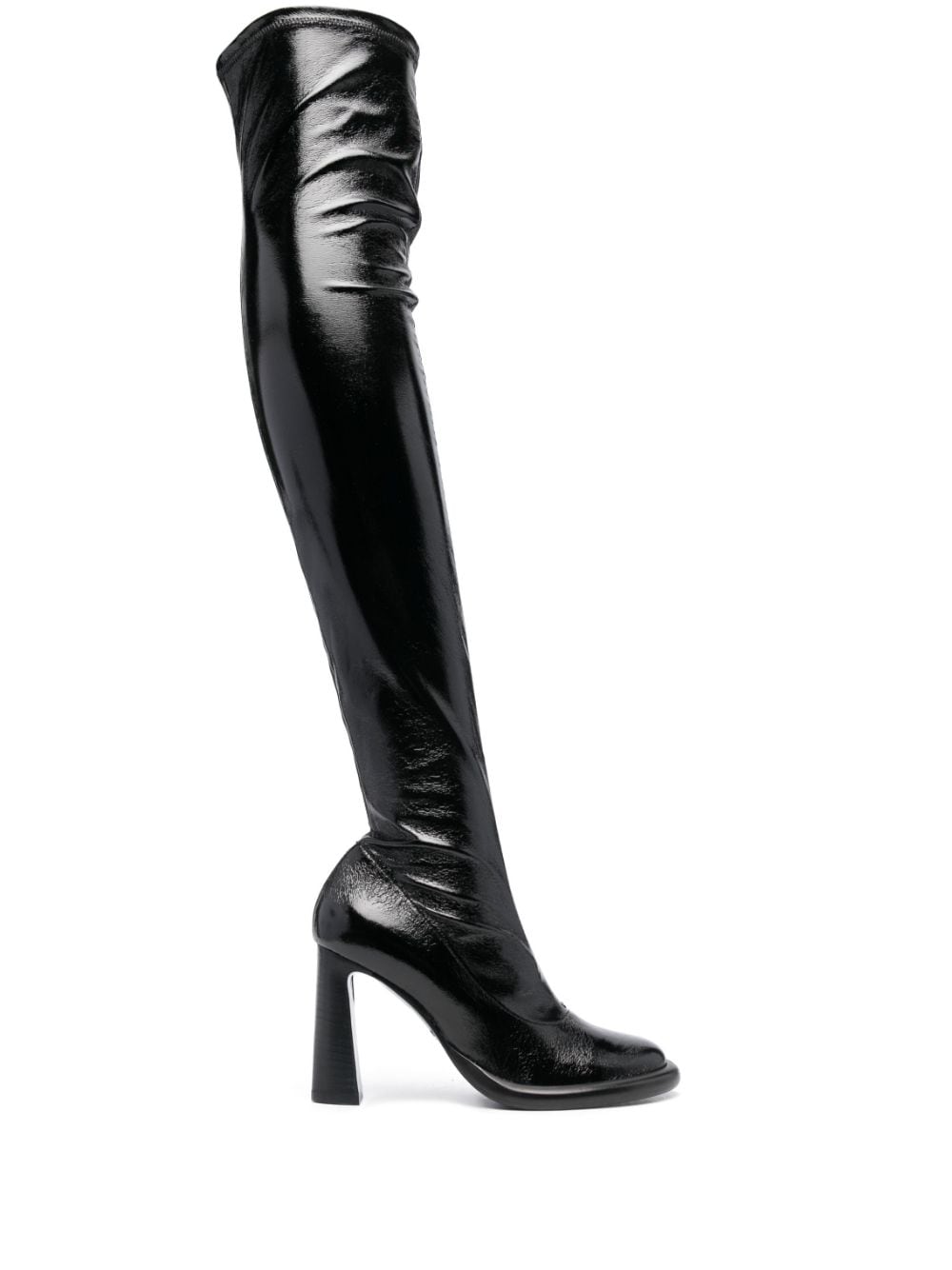 Patrizia Pepe 95mm thigh-high leather boots - Black von Patrizia Pepe