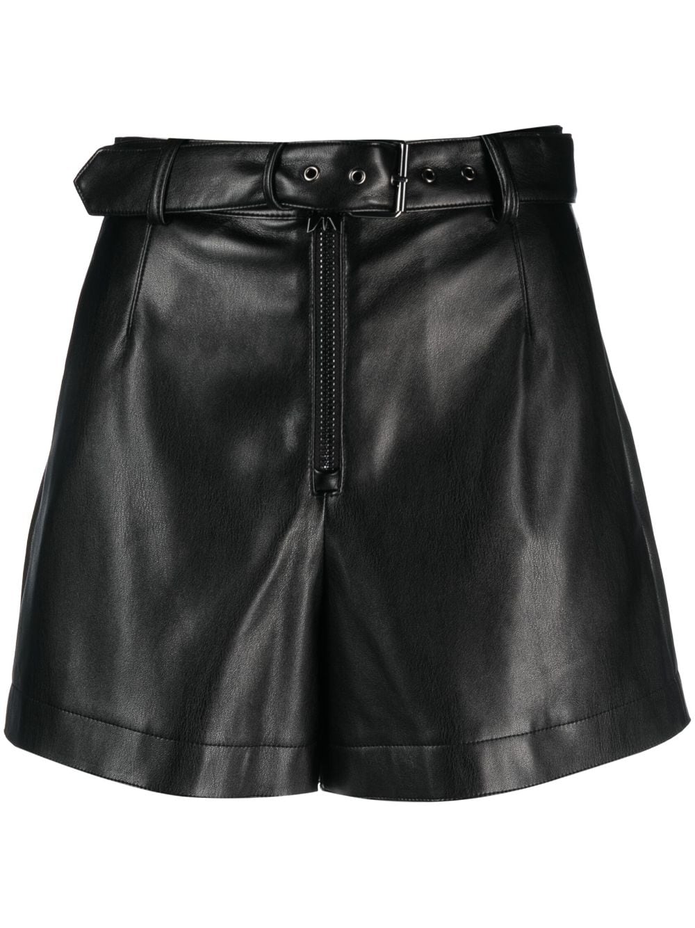 Patrizia Pepe Essential belted faux-leather shorts - Black von Patrizia Pepe
