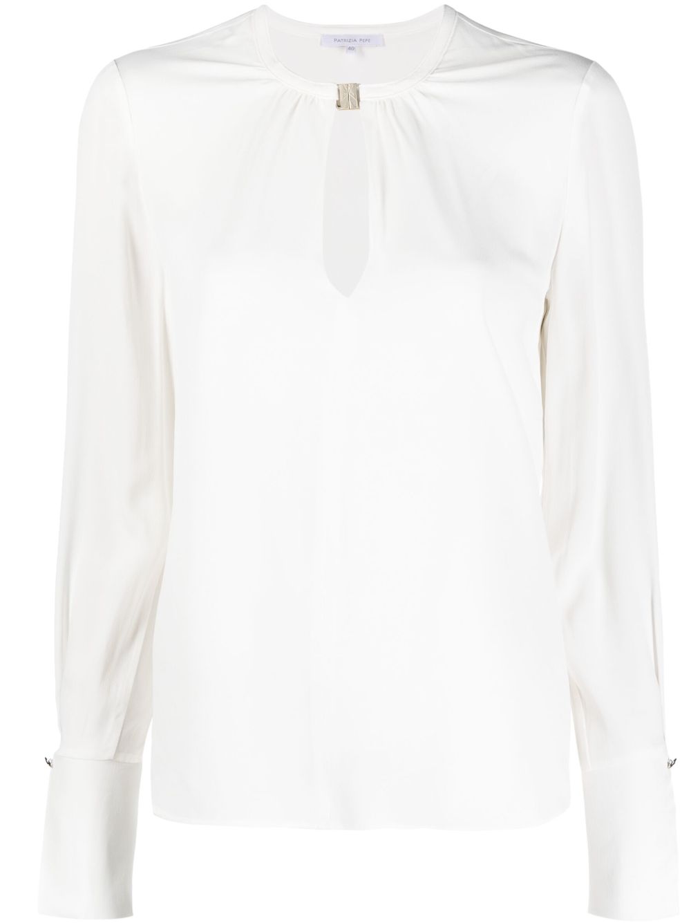 Patrizia Pepe Essential cut-out detail blouse - White von Patrizia Pepe