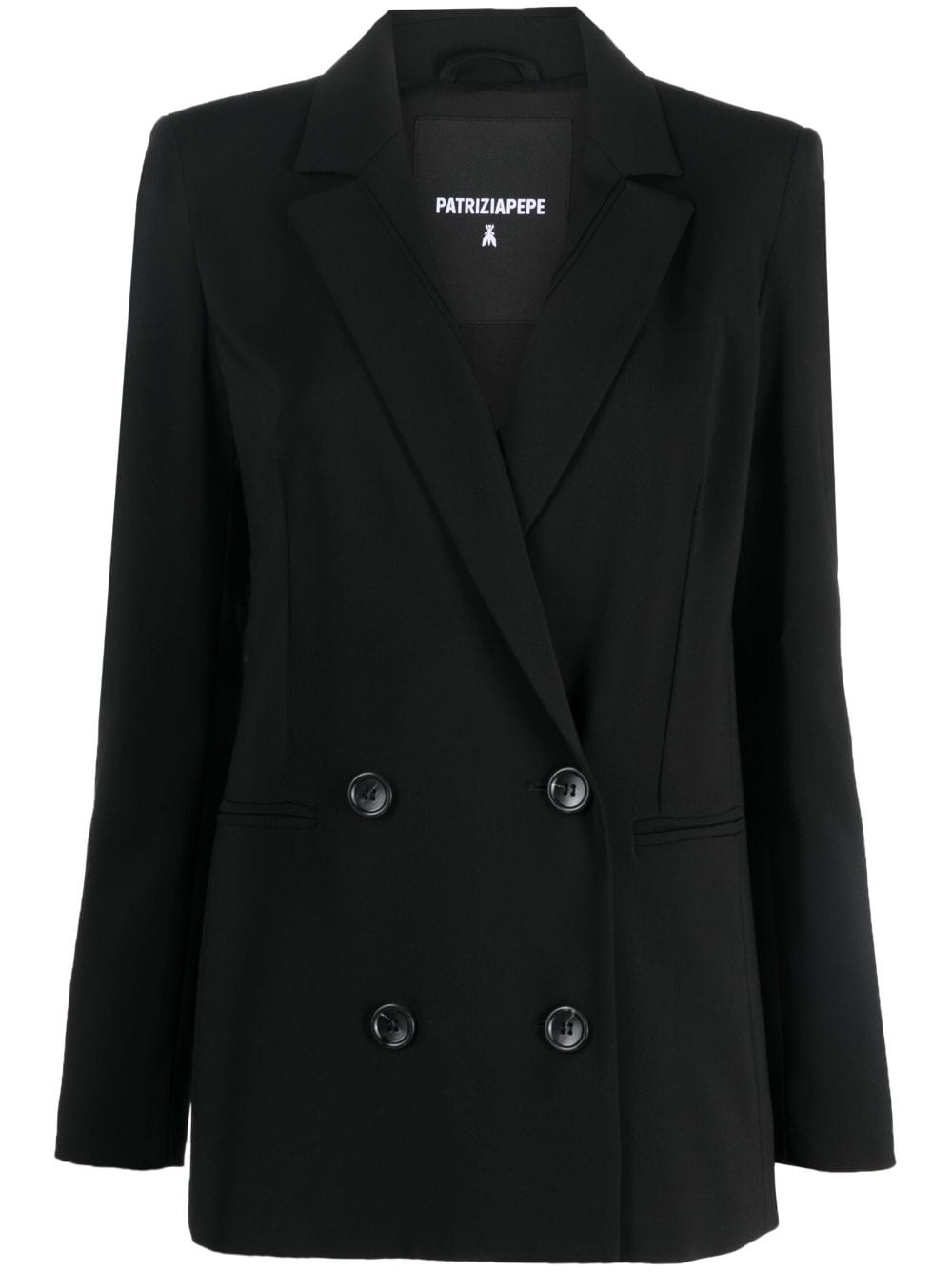 Patrizia Pepe Essential double-breasted blazer - Black von Patrizia Pepe