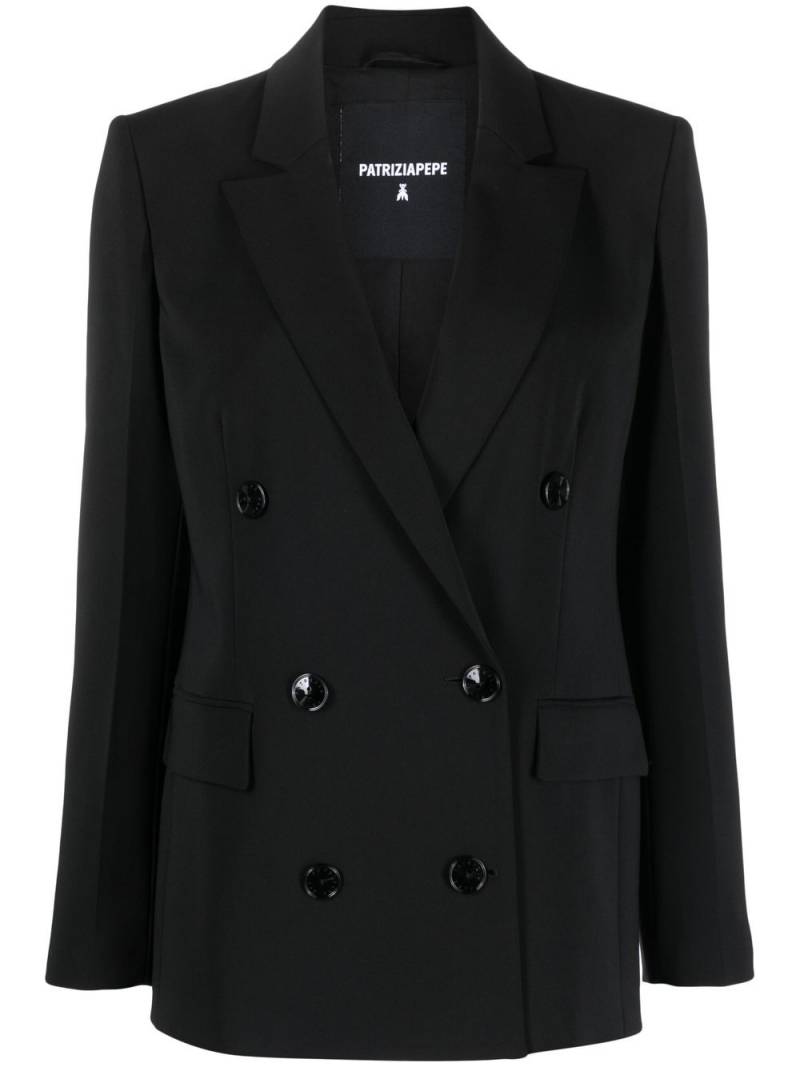 Patrizia Pepe Essential double-breasted blazer - Black von Patrizia Pepe