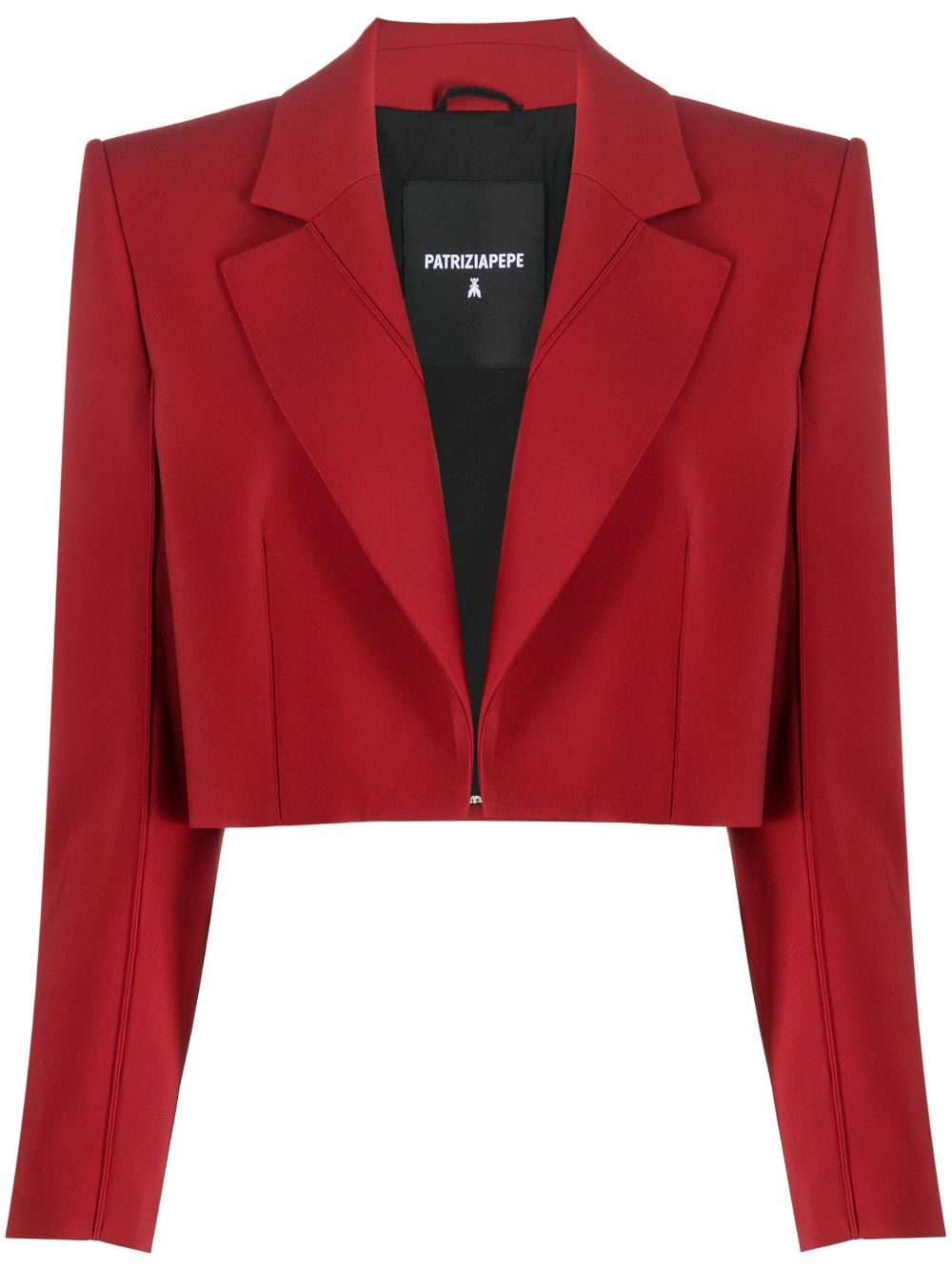 Patrizia Pepe Essential single-breasted cropped jacket - Red von Patrizia Pepe