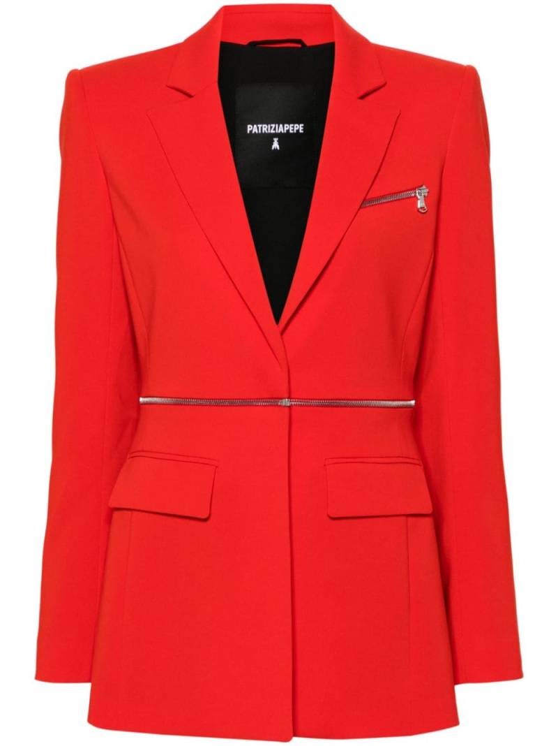 Patrizia Pepe Essential zipper-detail jacket - Red von Patrizia Pepe