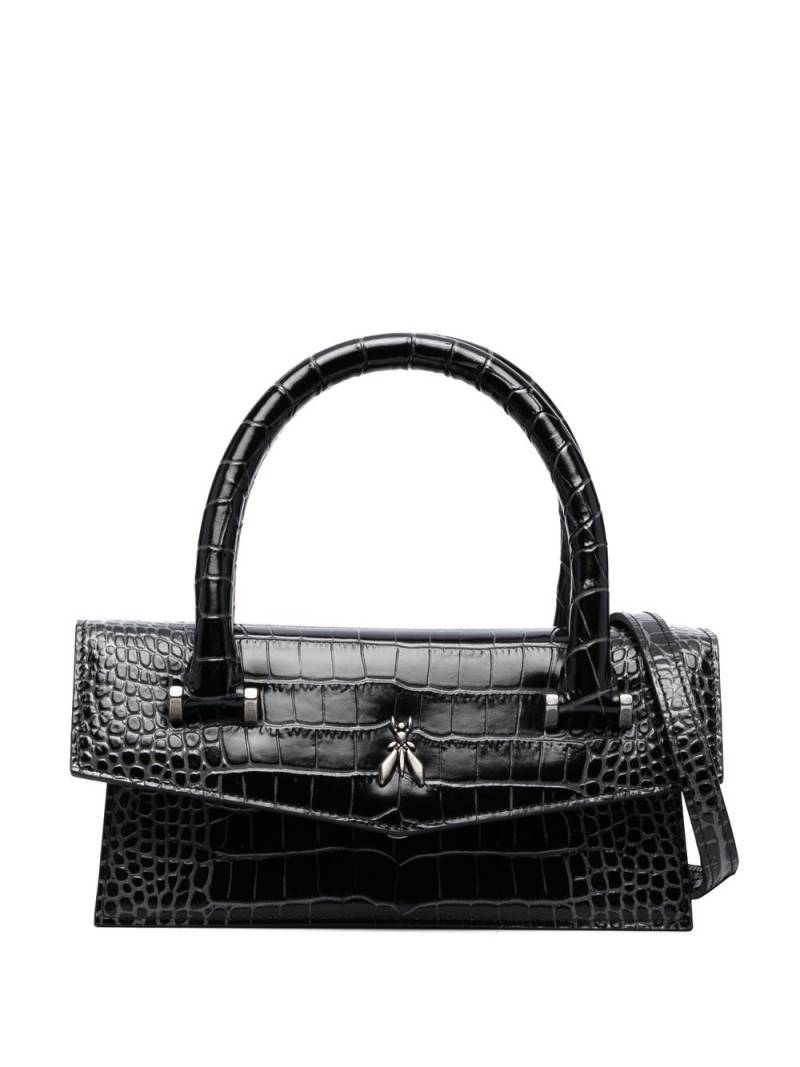 Patrizia Pepe Fly Bamby crocodile-effect bag - Black von Patrizia Pepe