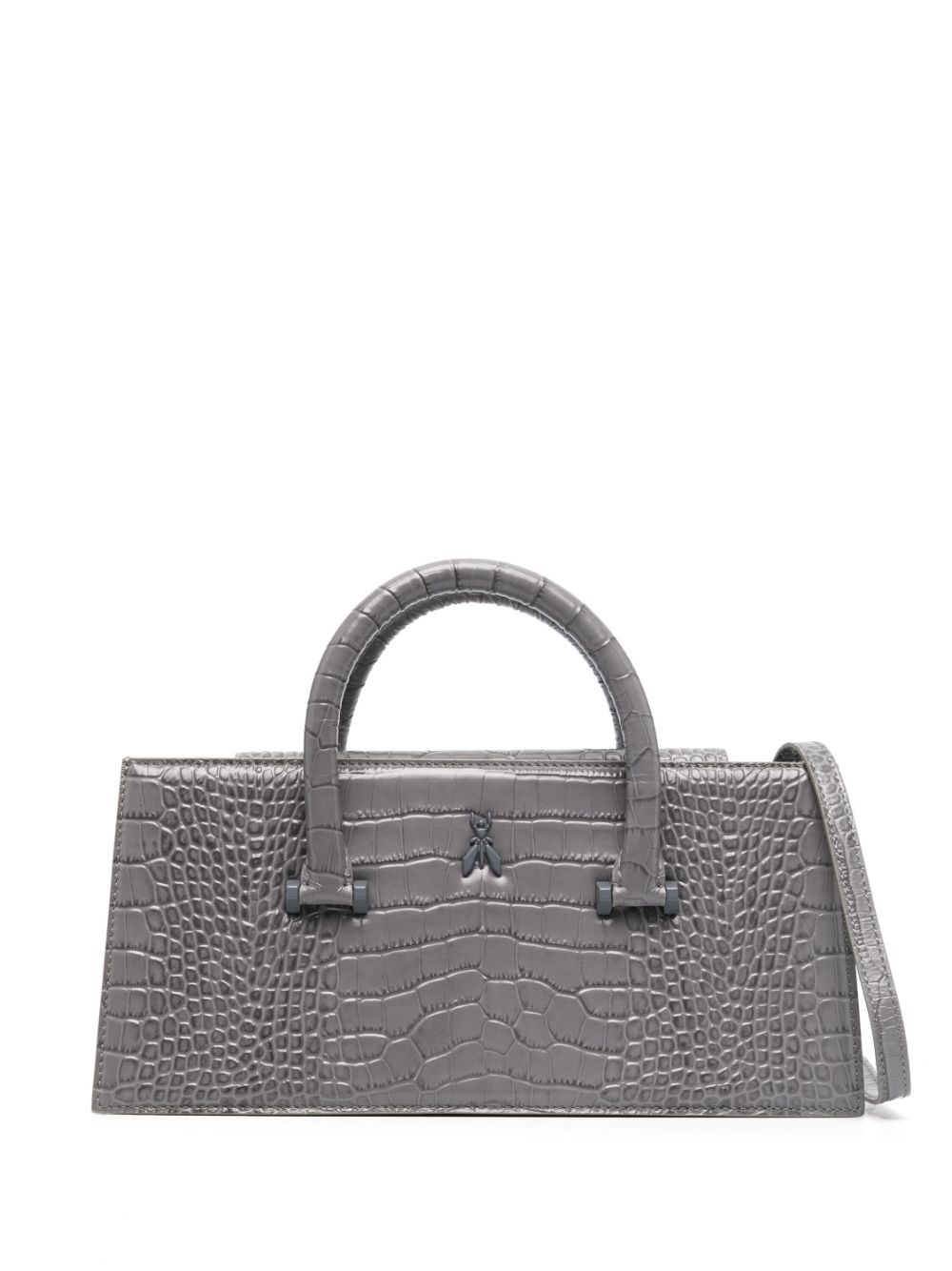 Patrizia Pepe Fly Bamby embossed crocodile-effect bag - Grey von Patrizia Pepe