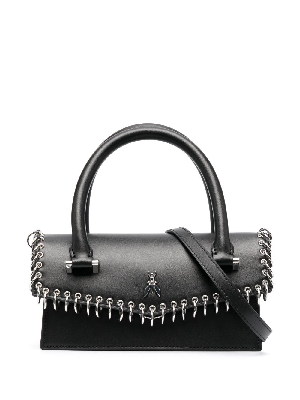 Patrizia Pepe Fly Bamby eyelet-embellished shoulder bag - Black von Patrizia Pepe