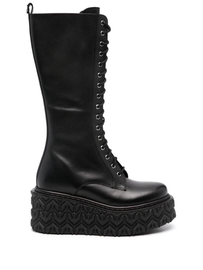 Patrizia Pepe Fly-embossed wedge boots - Black von Patrizia Pepe