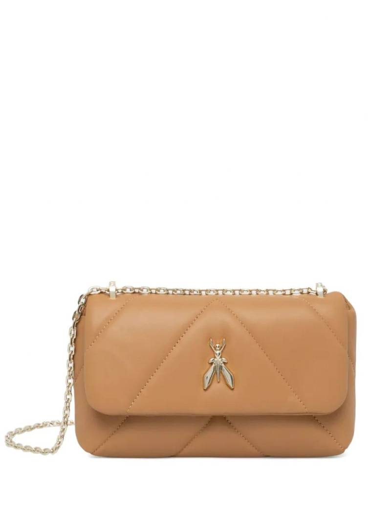 Patrizia Pepe Fly leather shoulder bag - Neutrals von Patrizia Pepe