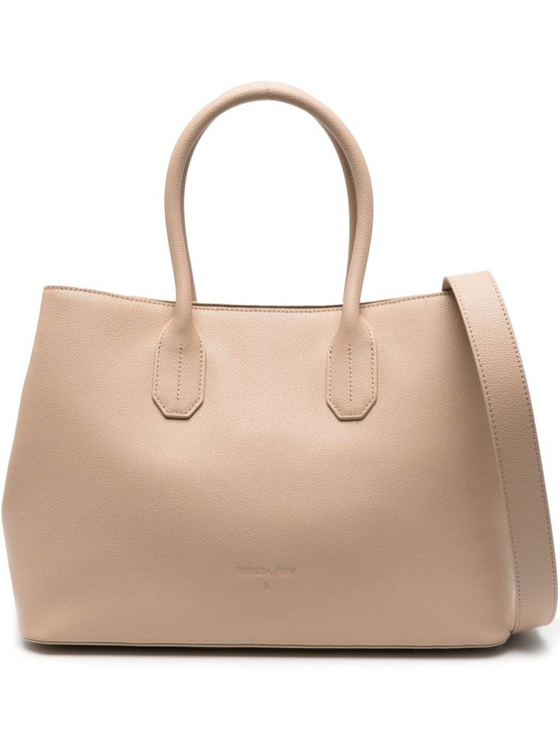 Patrizia Pepe Fly leather tote bag - Neutrals von Patrizia Pepe