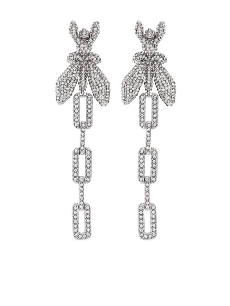 Patrizia Pepe Fly rhinestone-embellished earrings - Silver von Patrizia Pepe