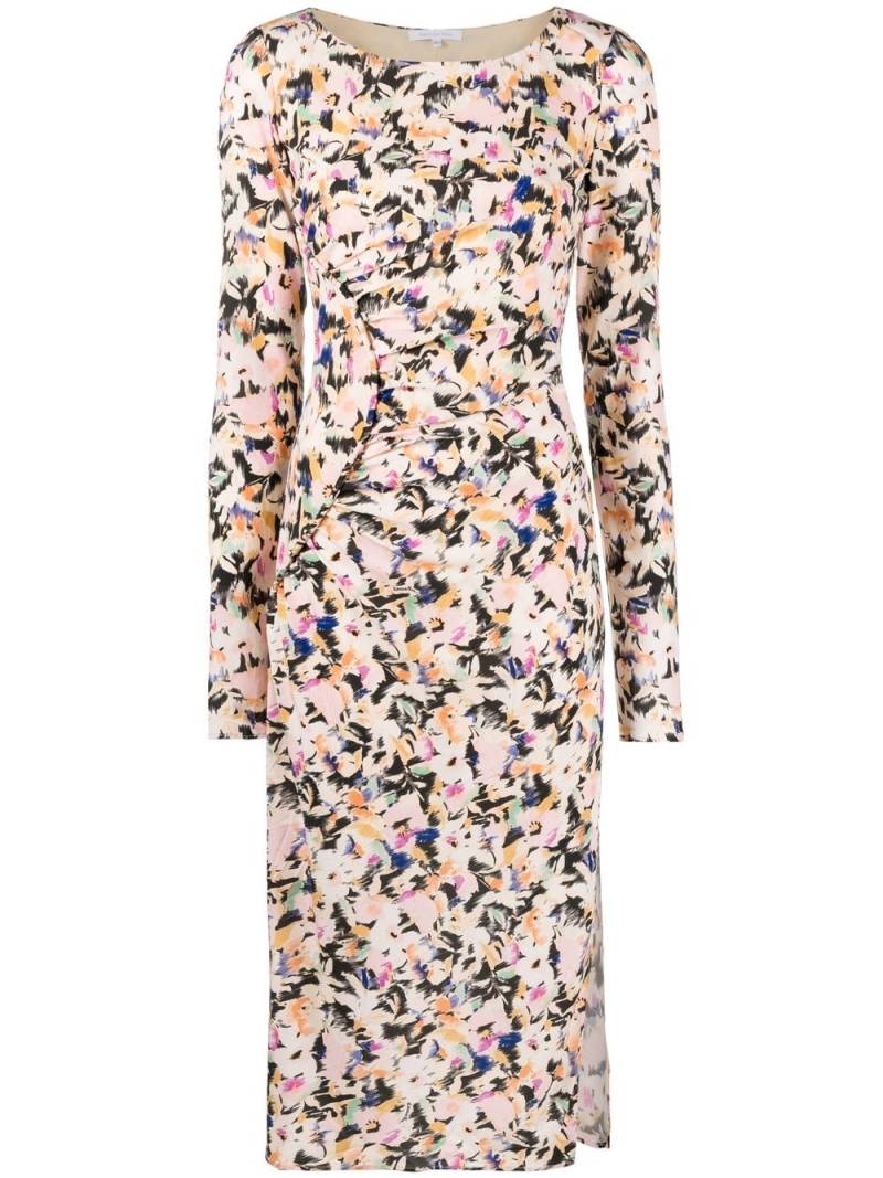 Patrizia Pepe Tech Flower-print midi dress - Neutrals von Patrizia Pepe